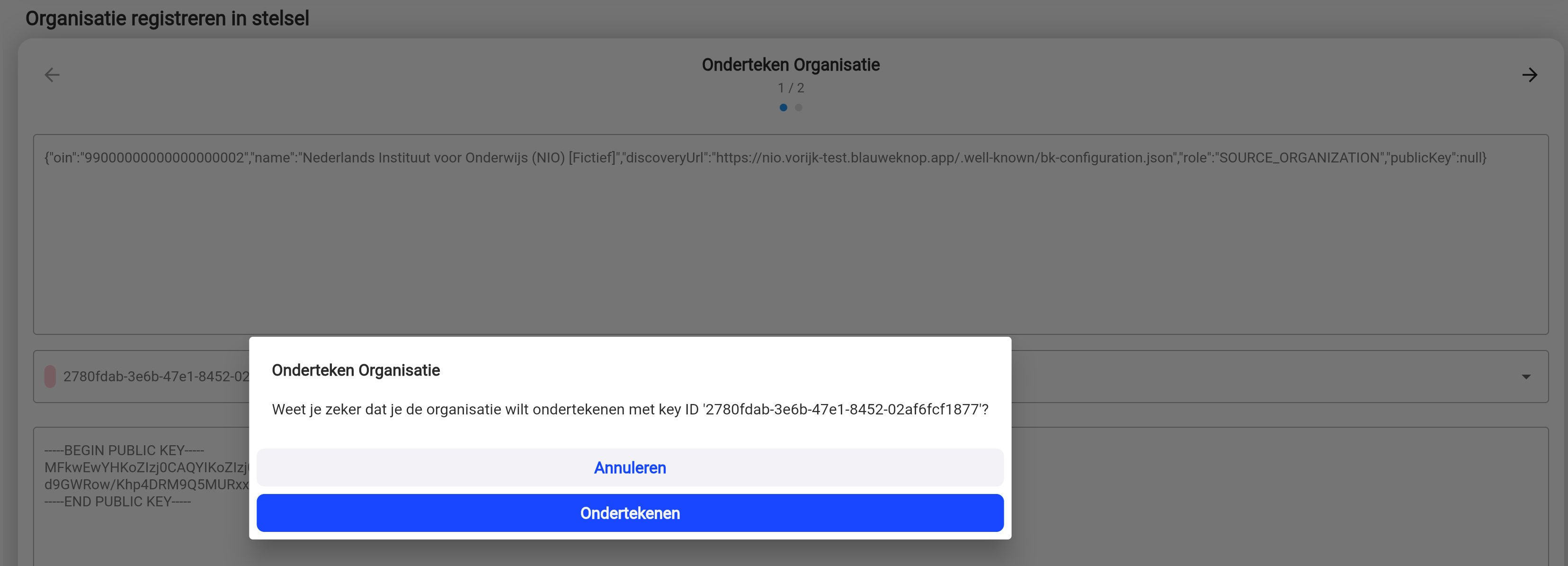 Bevestiging ondertekening